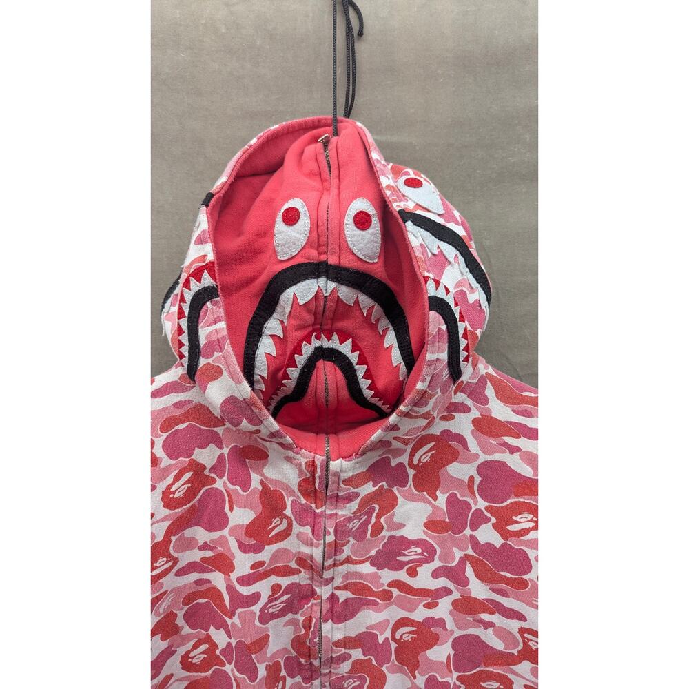 A Bathing Ape BAPE Shark Hoodie XXL Pink Camo